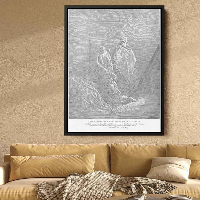 Elijah Raises the Son of the Widow of Zarephath by Gustave Dore - Canvas Artwork