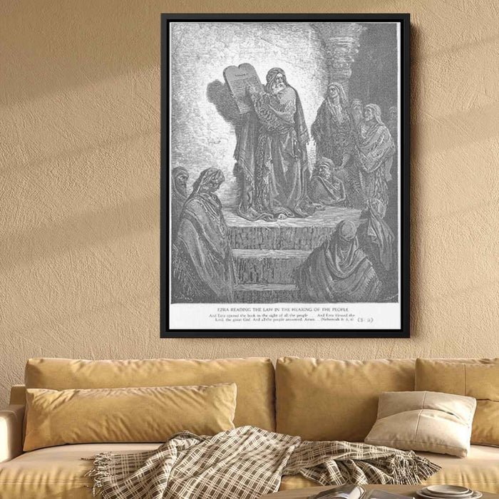 Ezra Reads the Law to the People by Gustave Dore - Canvas Artwork