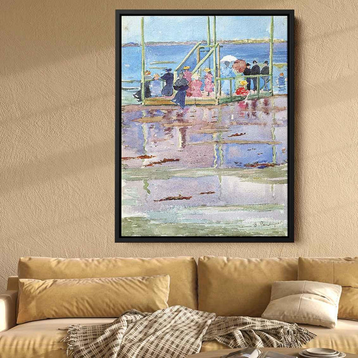 Float at Low Tide, Revere Beach (also known as People at the Beach) by Maurice Prendergast - Canvas Artwork