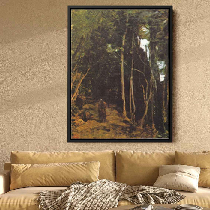 Forest in Fontainbleau by Camille Corot - Canvas Artwork