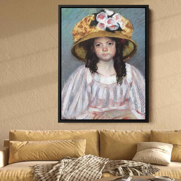 Girl In Large Hat (1908) by Mary Cassatt - Canvas Artwork