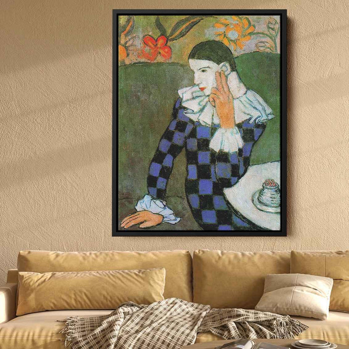 Harlequin leaning (1901) by Pablo Picasso - Canvas Artwork