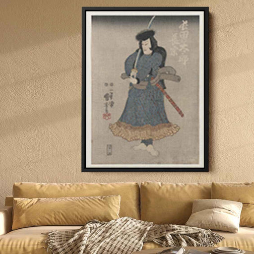 Kuroda Ukinaga, Japanese actor by Utagawa Kuniyoshi - Canvas Artwork