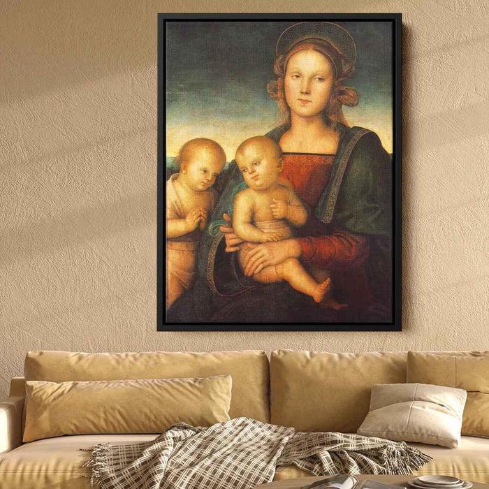 Madonna with Child and Little St. John (1497) by Pietro Perugino - Canvas Artwork