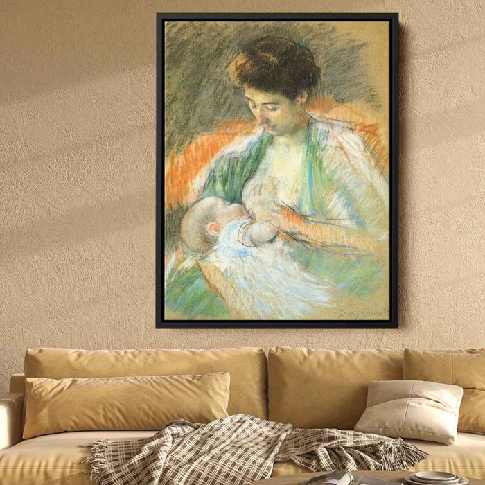 Mother Rose Nursing Her Child (1900) by Mary Cassatt - Canvas Artwork