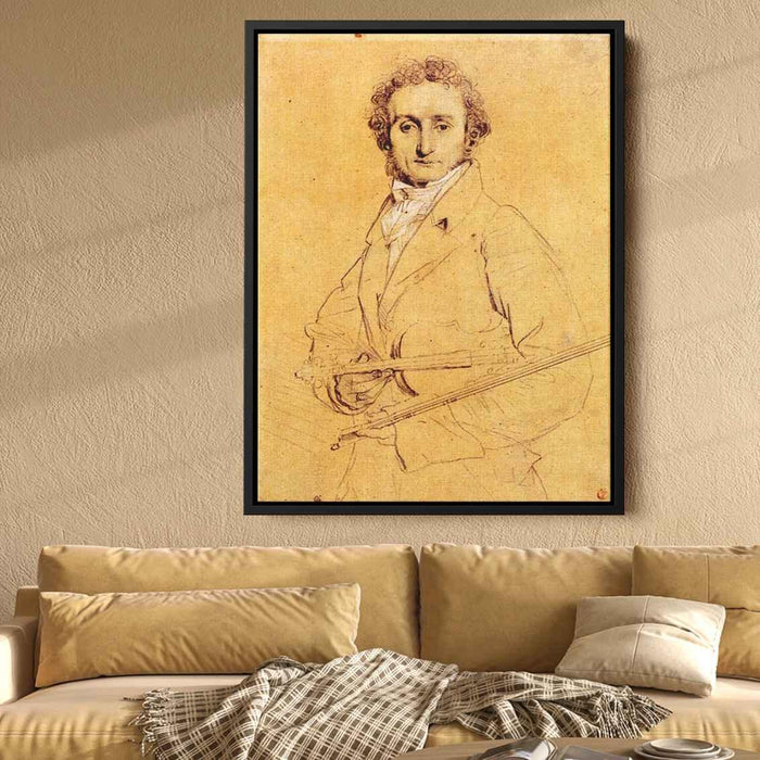 Niccolo Paganini (1819) by Jean Auguste Dominique Ingres - Canvas Artwork