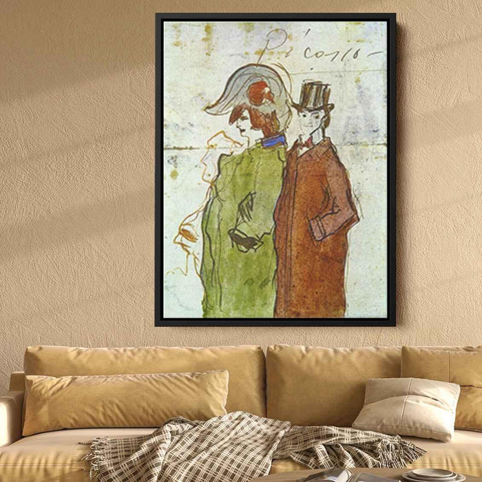 Picasso with partner (1901) by Pablo Picasso - Canvas Artwork