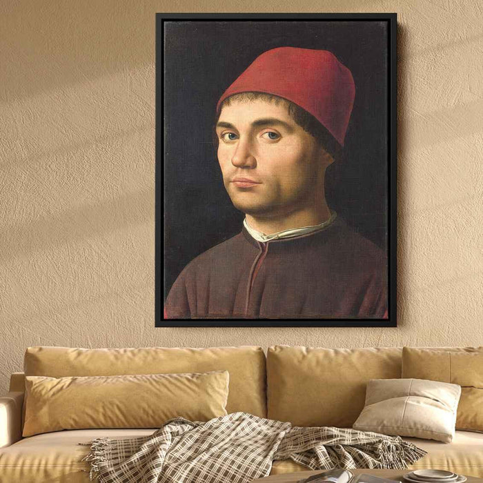 Portrait of a Man (1473) by Antonello da Messina - Canvas Artwork