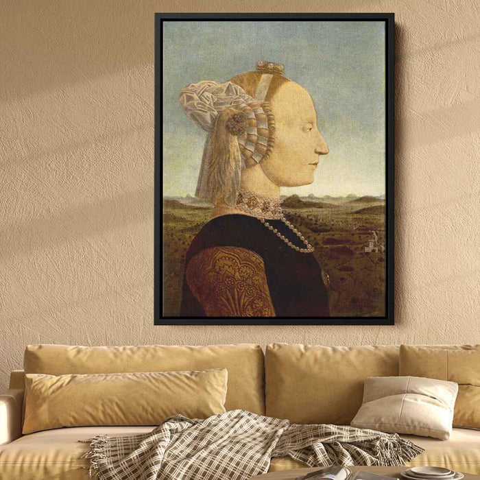 Portrait of Battista Sforza (1465) by Piero della Francesca - Canvas Artwork