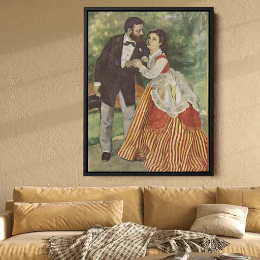 Alfred Sisley and His Wife (1868) by Pierre-Auguste Renoir - Canvas Artwork