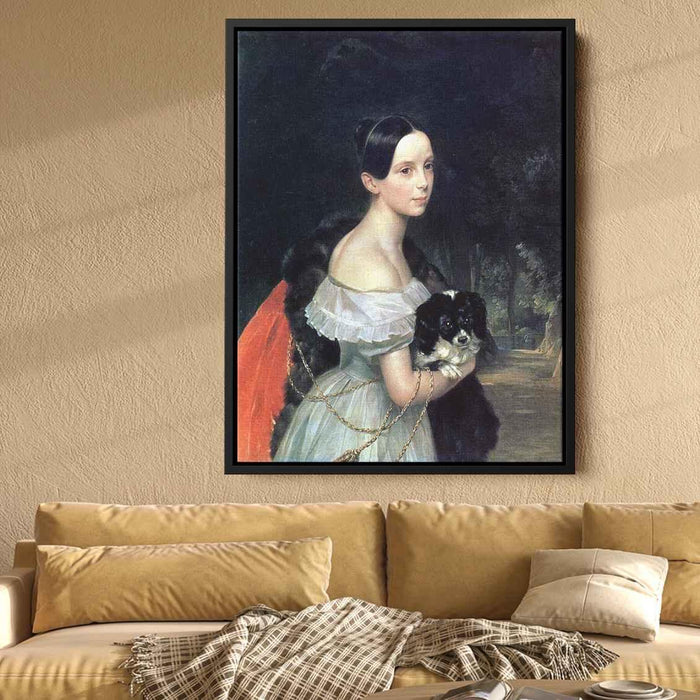 Portrait of U. M. Smirnova (1840) by Karl Bryullov - Canvas Artwork