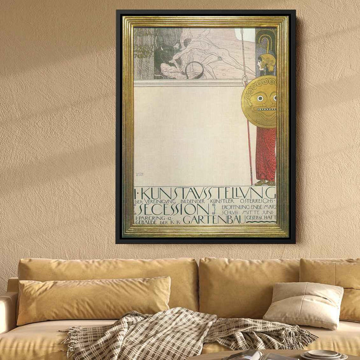 Poster for the First Art Exhibition of the Secession Art Movement (1898) by Gustav Klimt - Canvas Artwork