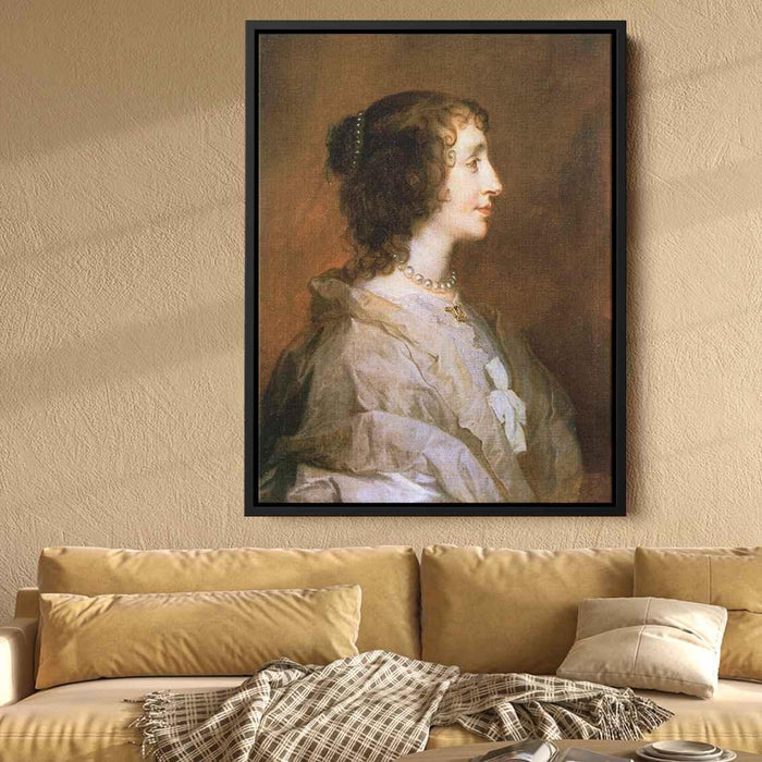 Queen Henrietta Maria (1638) by Anthony van Dyck - Canvas Artwork