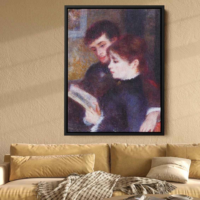 Reading Couple (Edmond Renoir and Marguerite Legrand) (1877) by Pierre-Auguste Renoir - Canvas Artwork