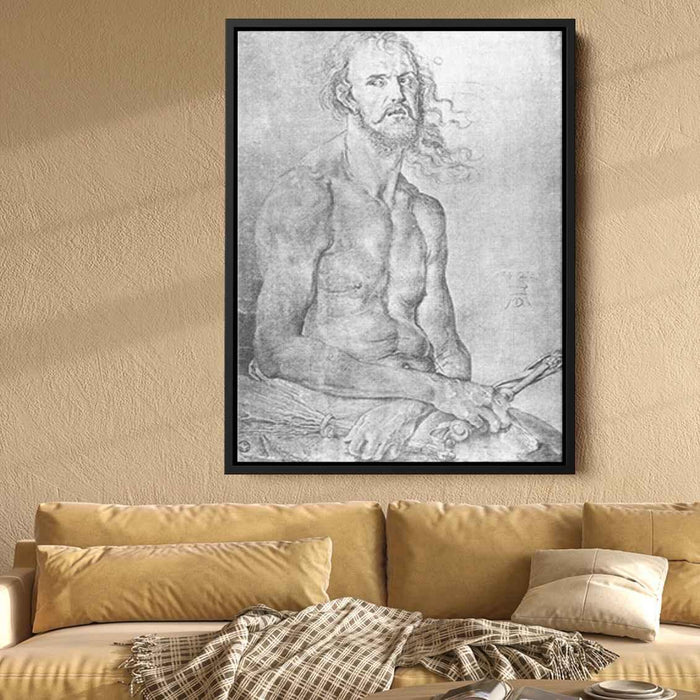 Self-Portrait as the Man of Sorrows (1522) by Albrecht Durer - Canvas Artwork