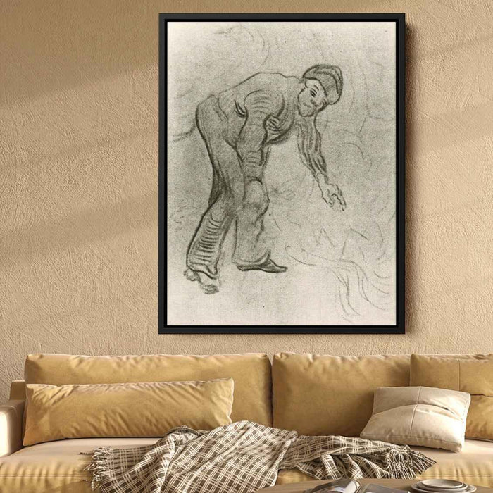 Sketch of a Stooping Man (1890) by Vincent van Gogh - Canvas Artwork