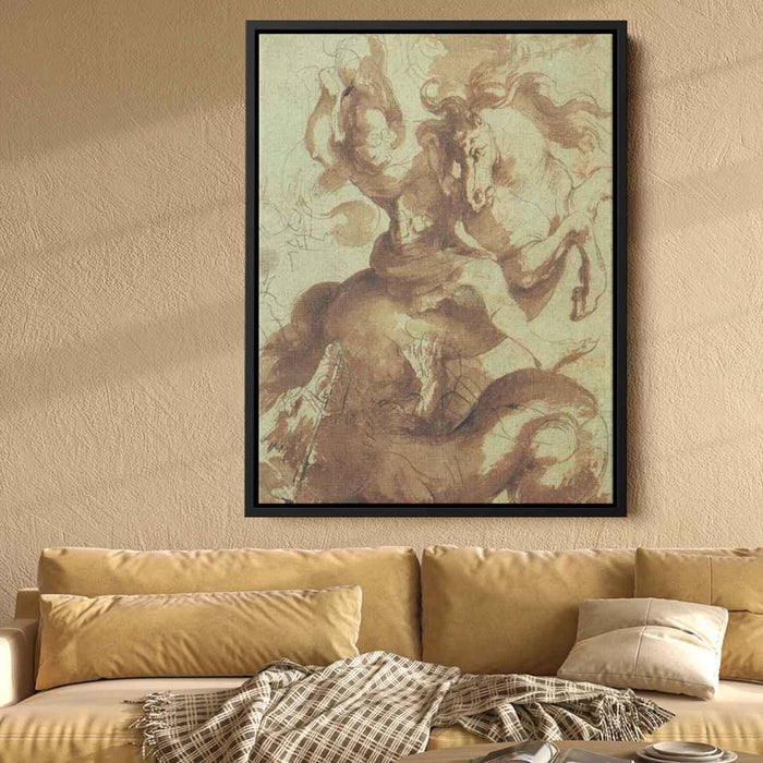 St. George Slaying the Dragon by Peter Paul Rubens - Canvas Artwork