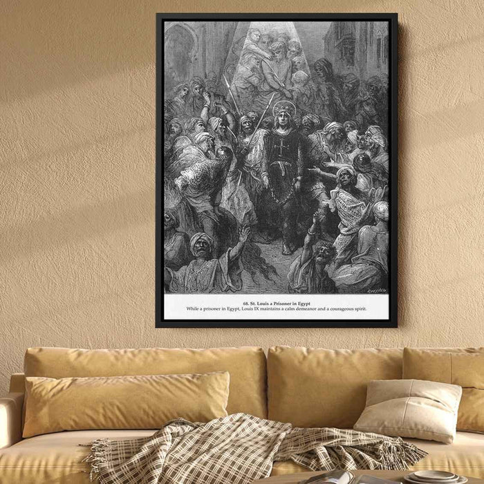 St. Louis a Prisoner in Egypt by Gustave Dore - Canvas Artwork