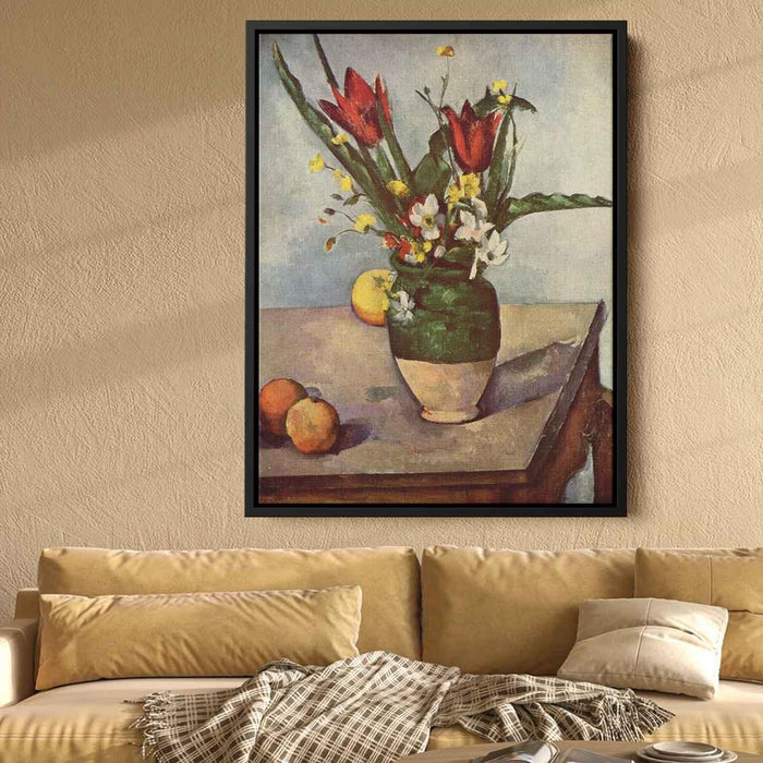 Still Life, Tulips and apples by Paul Cezanne - Canvas Artwork