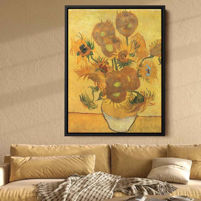 Still Life - Vase with Fifteen Sunflowers (1888) by Vincent van Gogh - Canvas Artwork