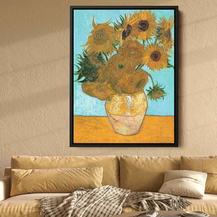 Still Life - Vase with Twelve Sunflowers (1889) by Vincent van Gogh - Canvas Artwork