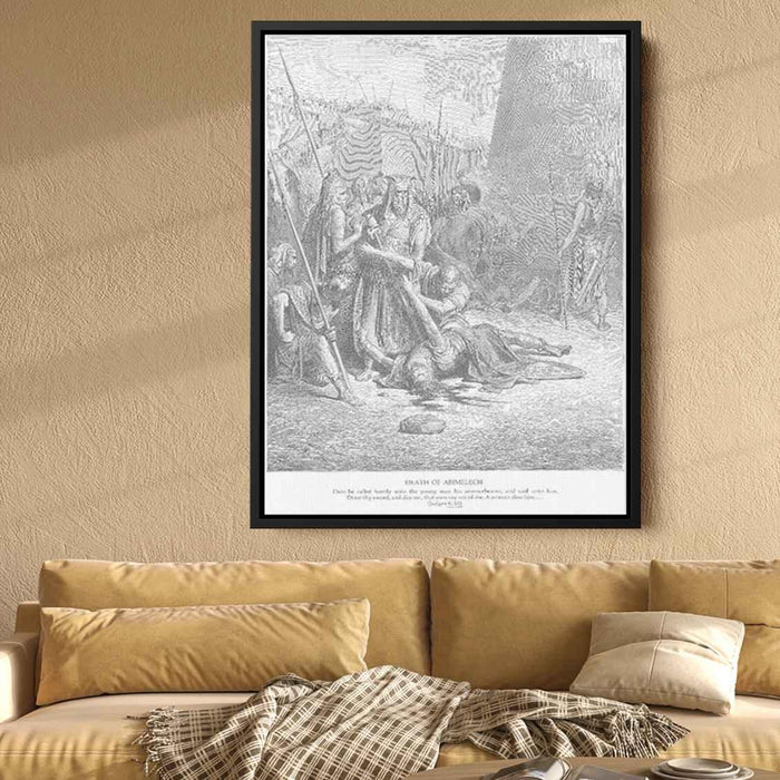 The Death of Abimelech by Gustave Dore - Canvas Artwork