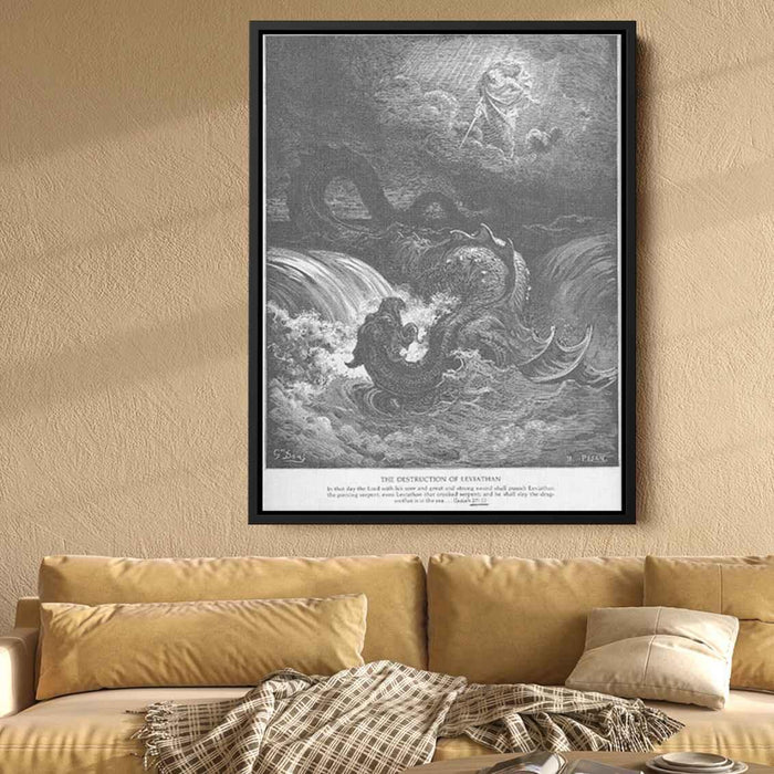 The Destruction of Leviathan by Gustave Dore - Canvas Artwork