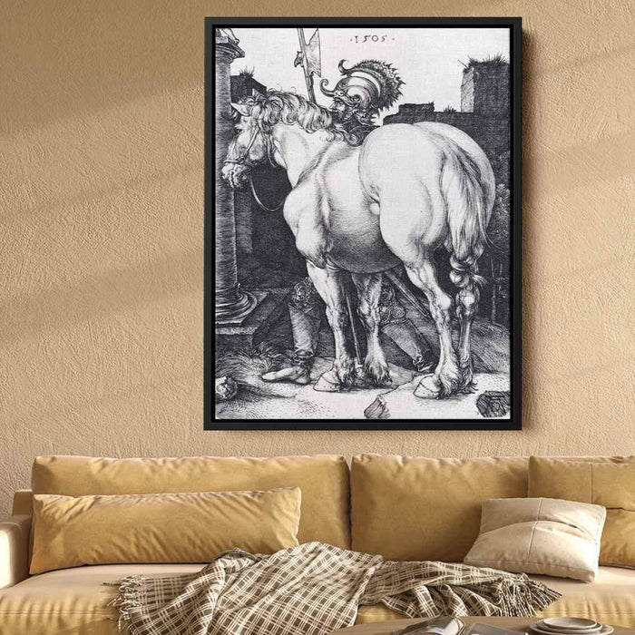 The Large Horse (1509) by Albrecht Durer - Canvas Artwork