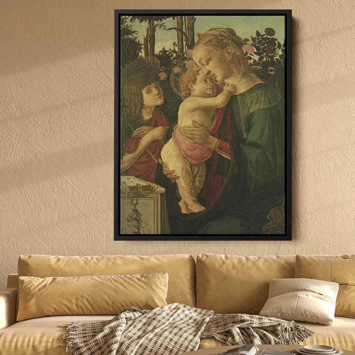 The Madonna and Child with the Infant Saint John the Baptist by Sandro Botticelli - Canvas Artwork