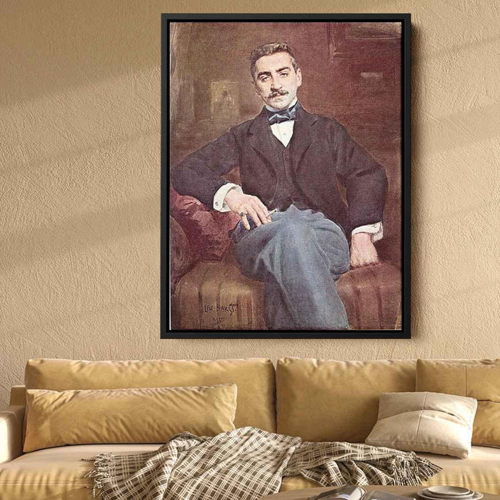 The Portrait of Walter Fedorovich Nuvel by Leon Bakst - Canvas Artwork