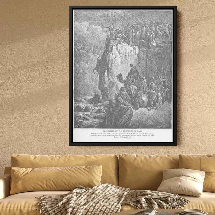 The Prophets of Baal Are Slaughtered by Gustave Dore - Canvas Artwork