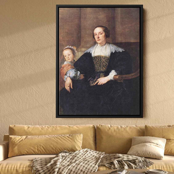 The Wife and Daughter of Colyn de Nole by Anthony van Dyck - Canvas Artwork