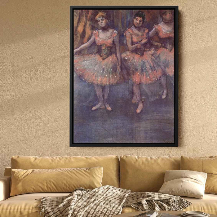 Three Dancers before Exercise (1880) by Edgar Degas - Canvas Artwork