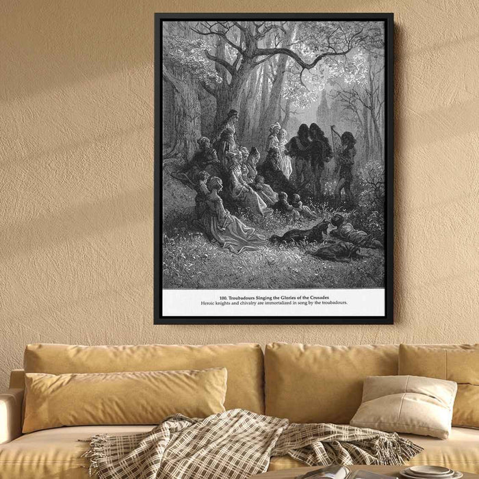Troubadours Singing the Glories of the Crusades by Gustave Dore - Canvas Artwork
