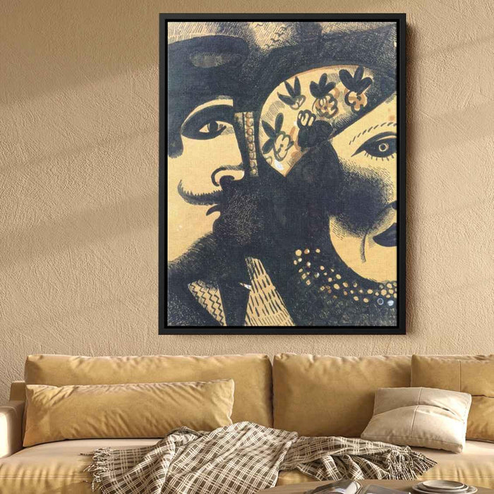 Two Heads (1918) by Marc Chagall - Canvas Artwork