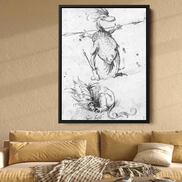 Two Monsters by Hieronymus Bosch - Canvas Artwork