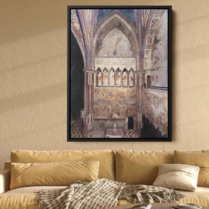 View of the frescoes in the left transept (1283) by Cimabue - Canvas Artwork