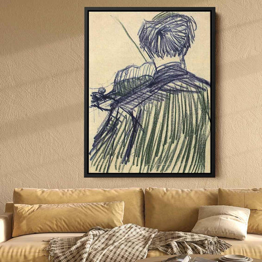 Violinist Seen from the Back (1887) by Vincent van Gogh - Canvas Artwork