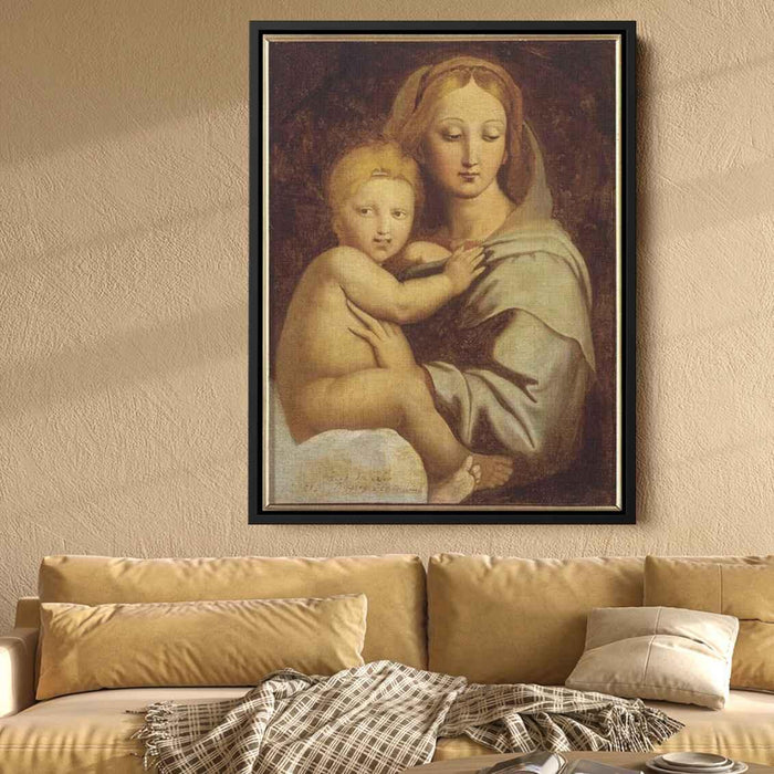 Virgin and Child with candelabra by Jean Auguste Dominique Ingres - Canvas Artwork