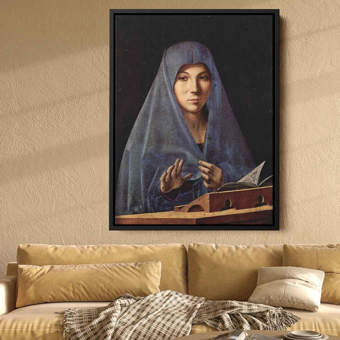 Virgin Annunciate (1475) by Antonello da Messina - Canvas Artwork