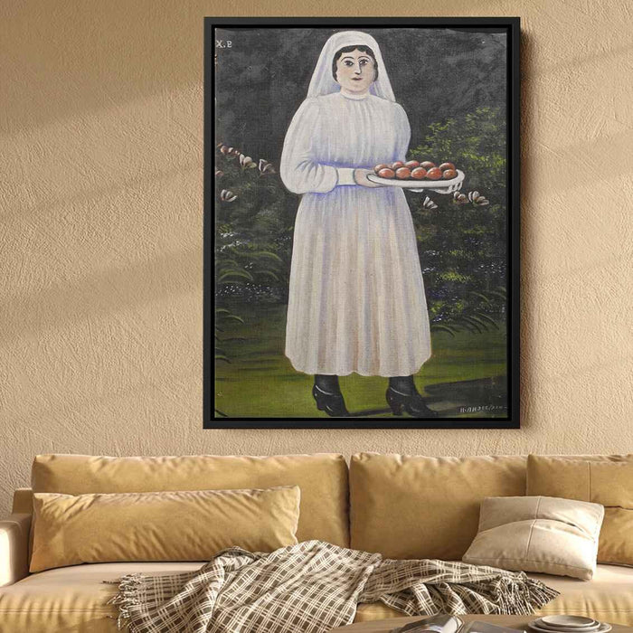 Woman with Easter Eggs by Niko Pirosmani - Canvas Artwork