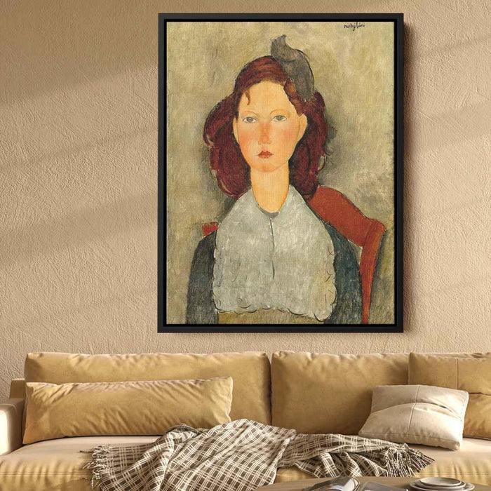 Young Girl Seated (1918) by Amedeo Modigliani - Canvas Artwork