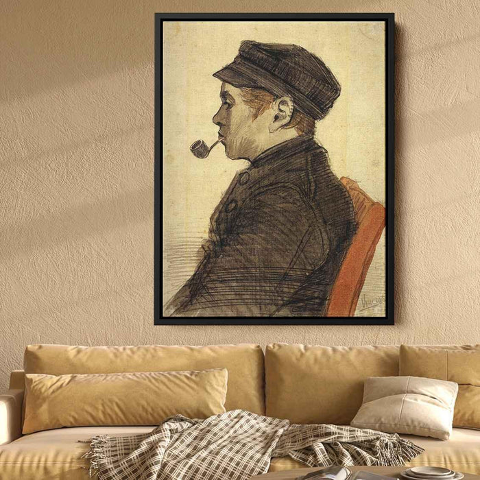 Young Man with a Pipe (1884) by Vincent van Gogh - Canvas Artwork