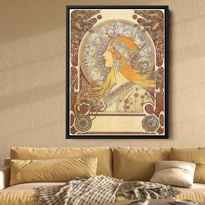 Zodiac (1896) by Alphonse Mucha - Canvas Artwork