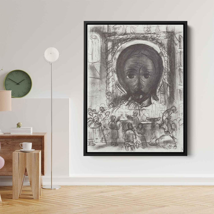 At the icon of the Saviour (1910) by Boris Kustodiev - Canvas Artwork