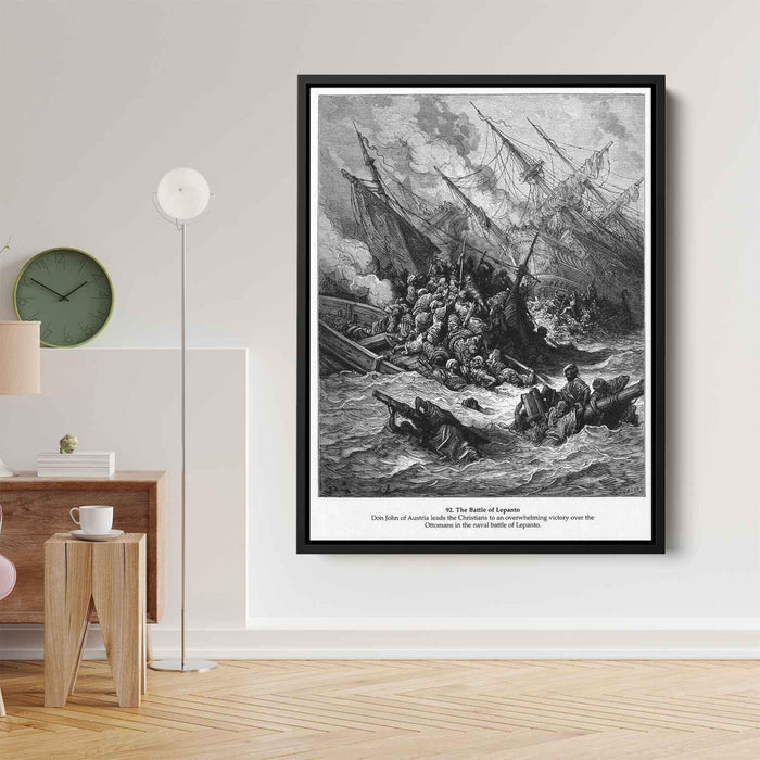 Battle of Lepanto in 1571 (1877) by Gustave Dore - Canvas Artwork