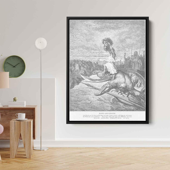 David Slays Goliath by Gustave Dore - Canvas Artwork