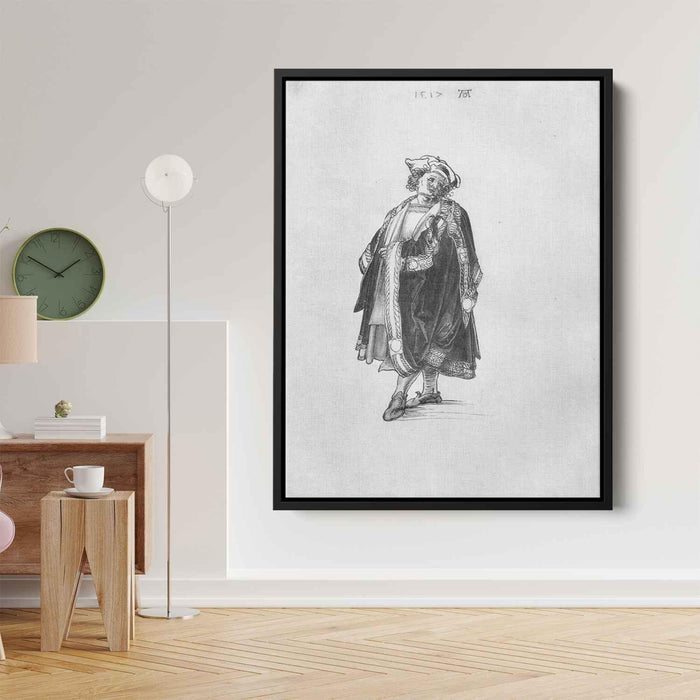 Design to a court dress by Albrecht Durer - Canvas Artwork