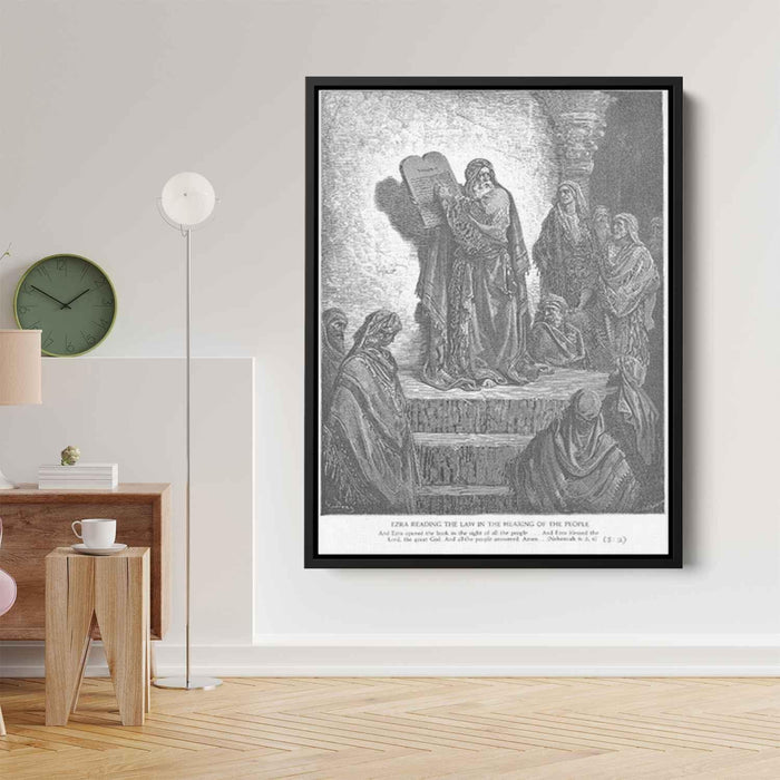 Ezra Reads the Law to the People by Gustave Dore - Canvas Artwork