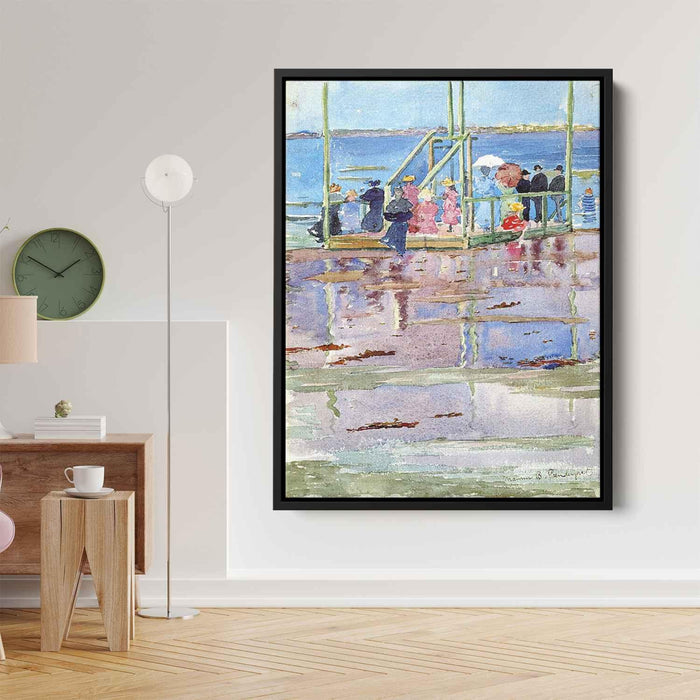 Float at Low Tide, Revere Beach (also known as People at the Beach) by Maurice Prendergast - Canvas Artwork